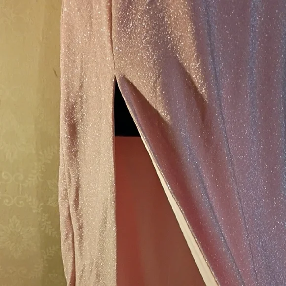 Elegant Pink Spaghetti Strap Dress, Retro Vibes. Stretchy,Size Large. Fairy Core - Picture 9 of 16